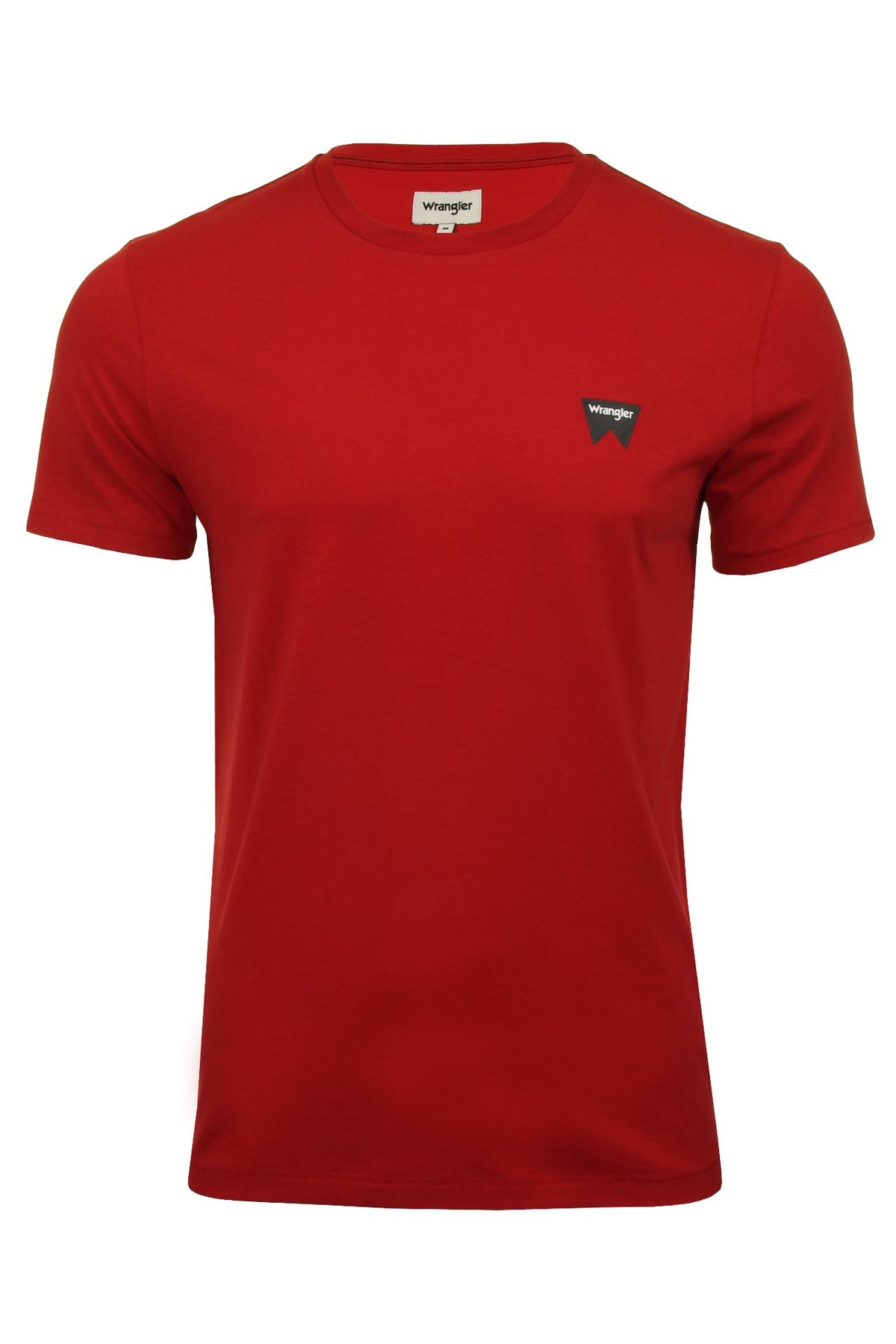 Mens Wrangler T-Shirt  'SS Sign Off Tee' Short Sleeve, 01, W7C07D, Scarlet Red