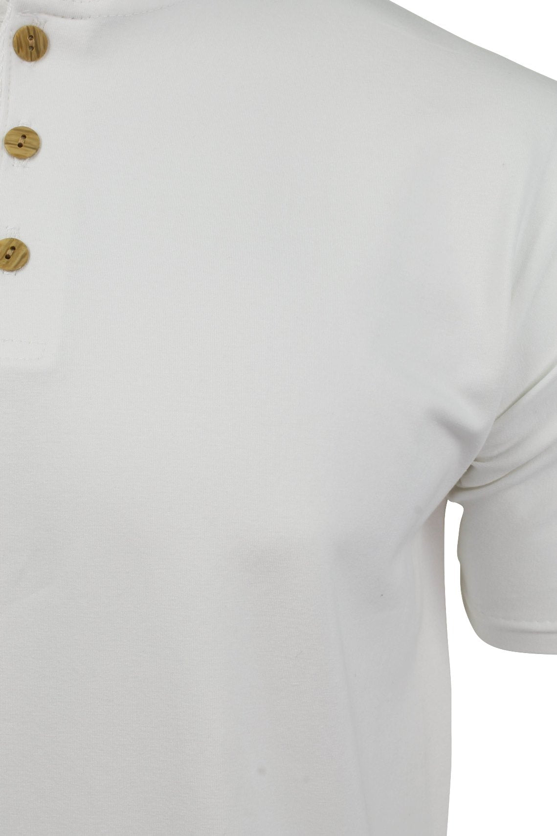 Xact Mens Grandad T-Shirt - Short Sleeved, 02, X-004, White