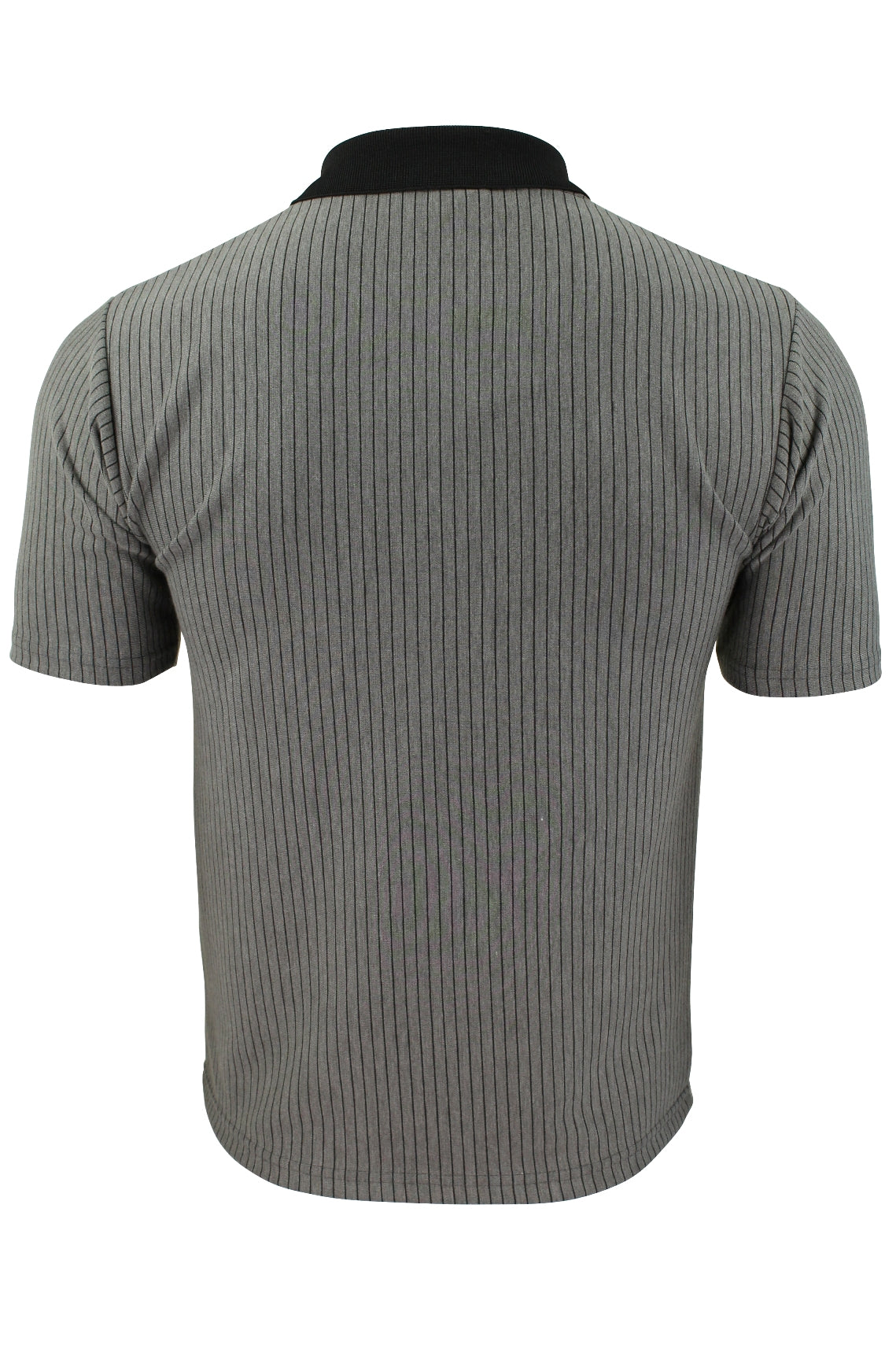 Mens Stripe Polo Shirt by Xact Clothing Short Sleeved, 03, X-03, Grey