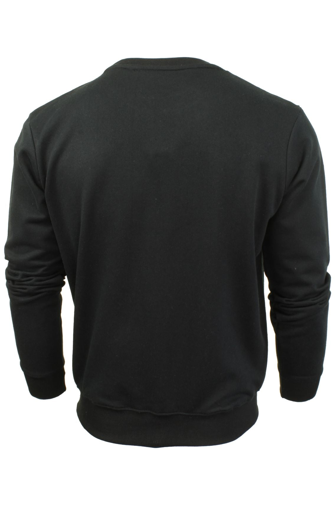 Xact Mens Crew Neck Sweatshirt Jumper - Long Sleeved, 03, Xhs-0003, Black