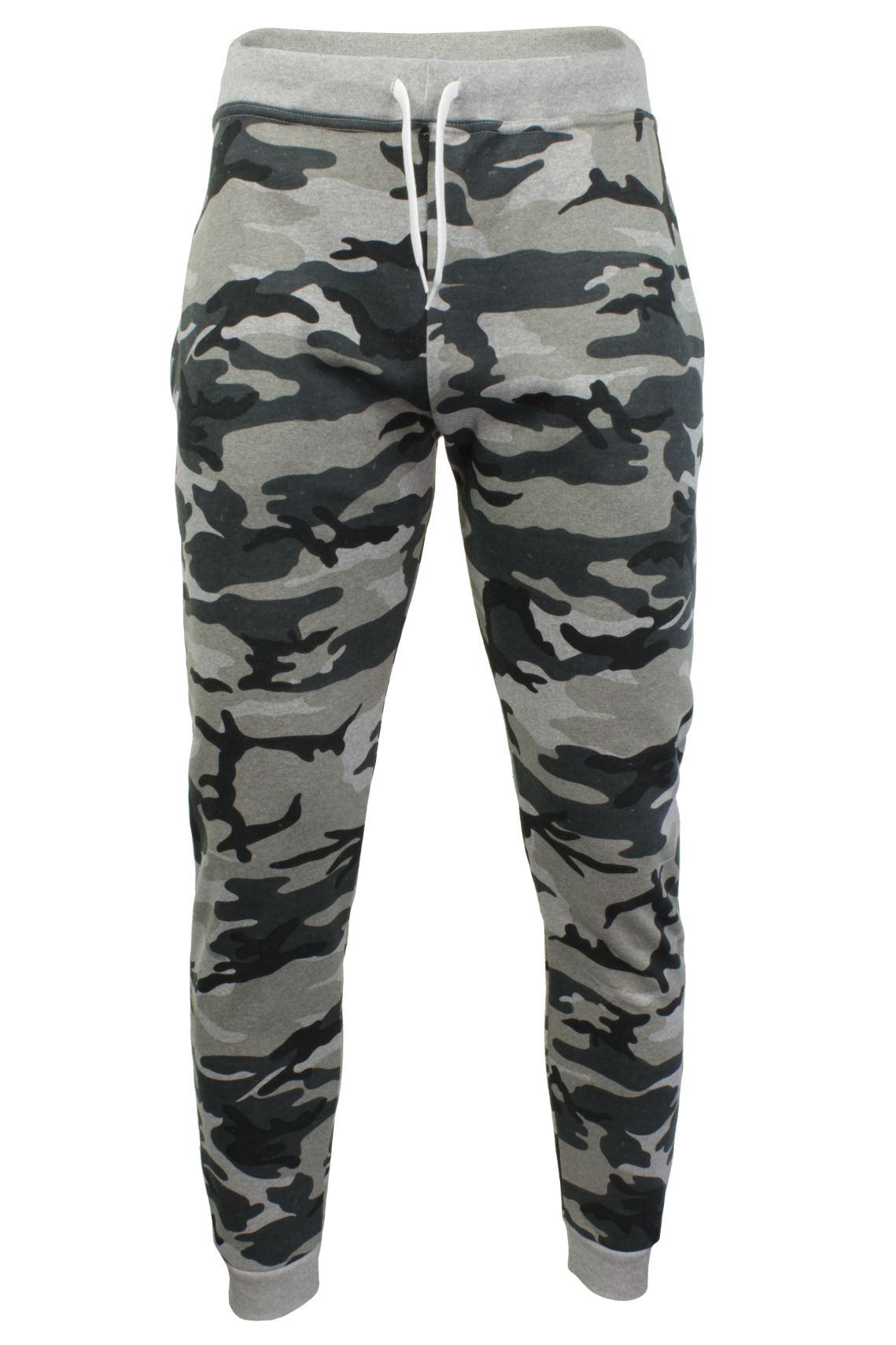 Mens Camouflage Print Joggers/ Gym Running Pants - Skinny Fit - by Xact, 01, Xjg-0002_Camo, Grey