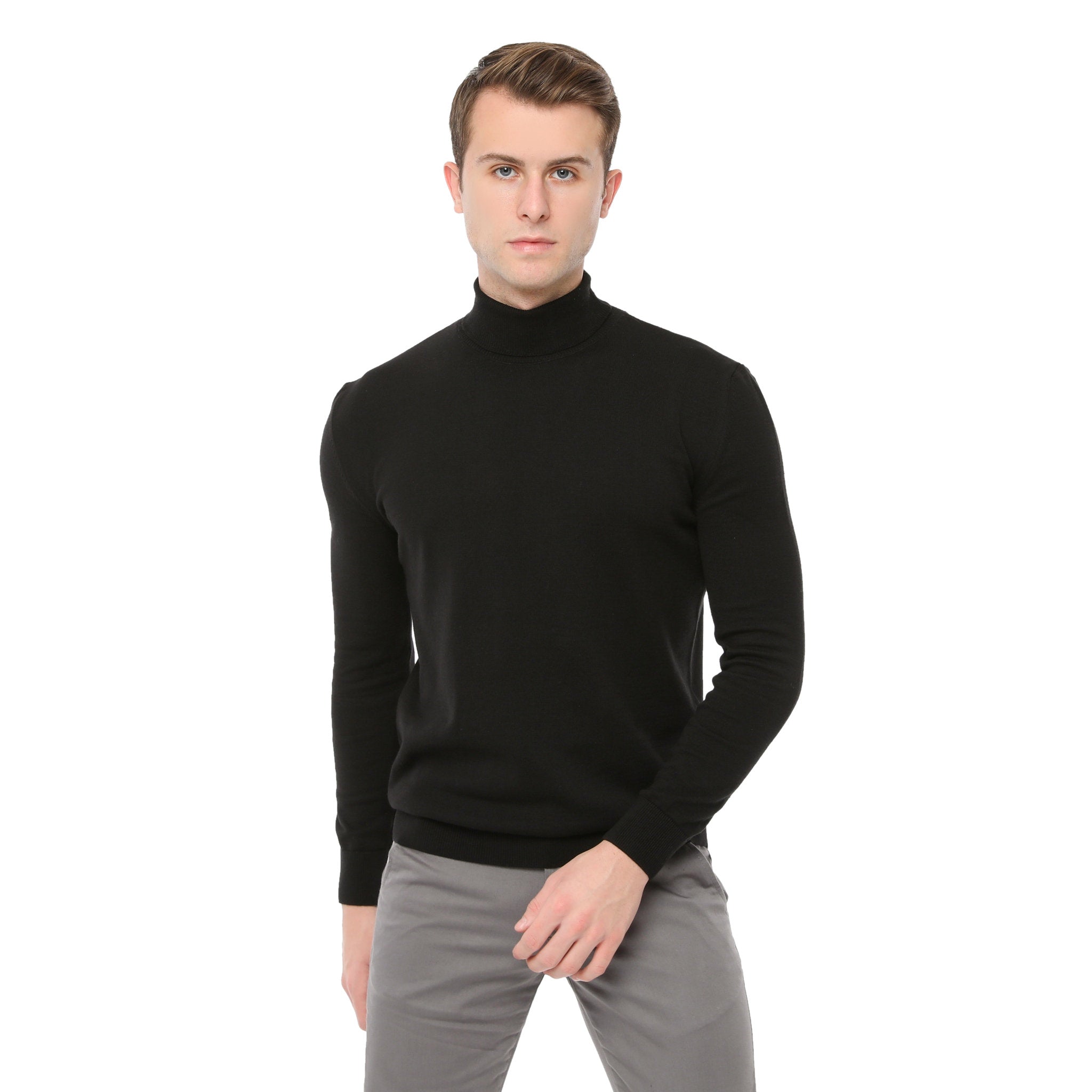 Long neck sweater clearance mens