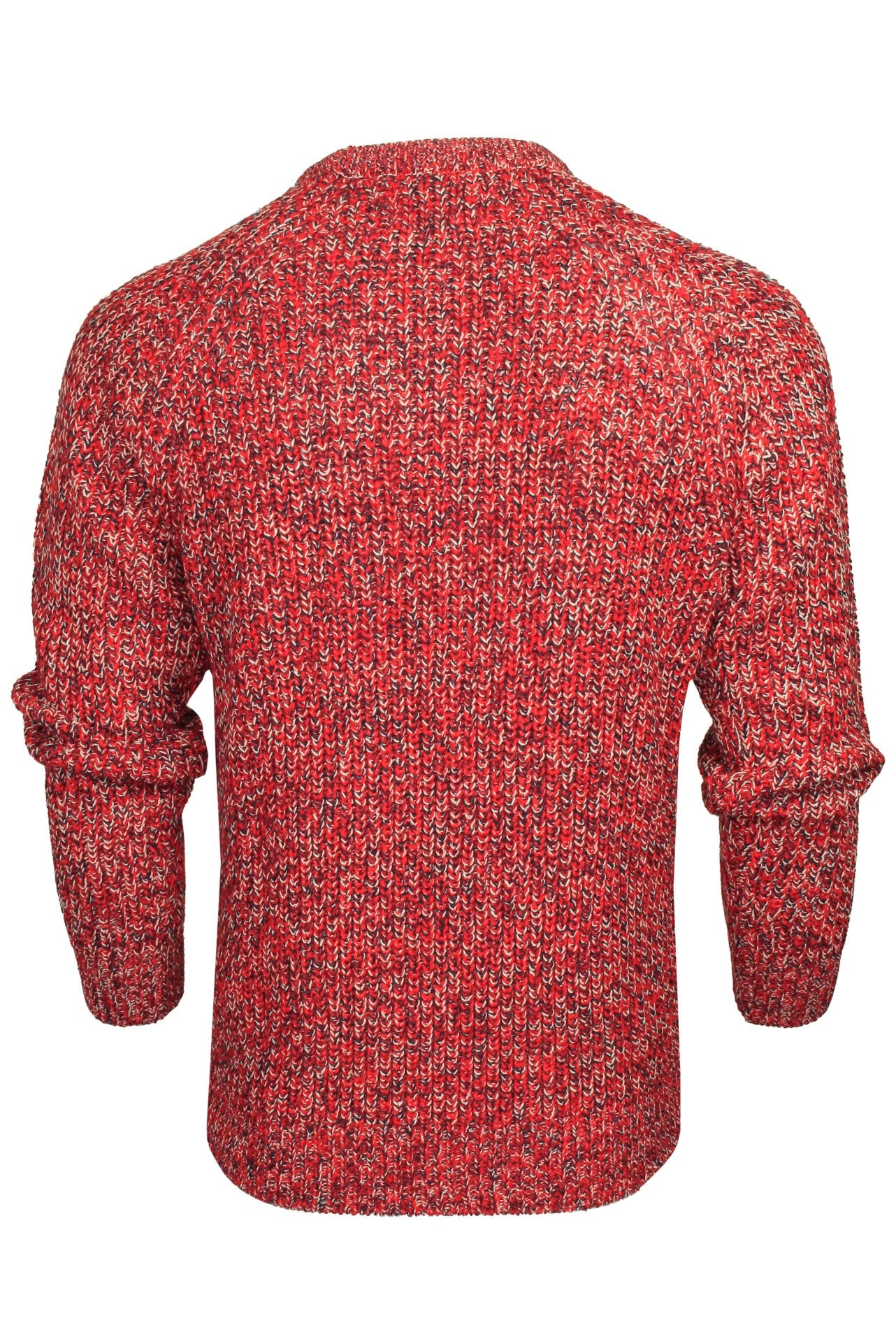 Mens jumper fashion chunky fisherman fleck knit long sleeve by xact hotsell