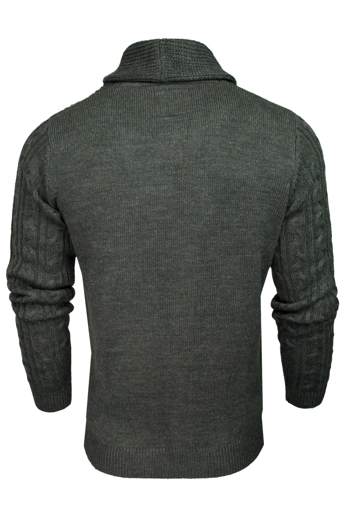 Brave Soul cotton ribbed turtle neck sweater in charcoal