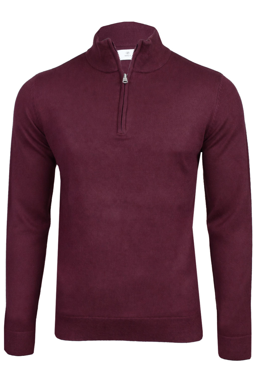 Xact Men's Quarter Zip Jumper, Cashmillon Soft Feel Knitted Pullover