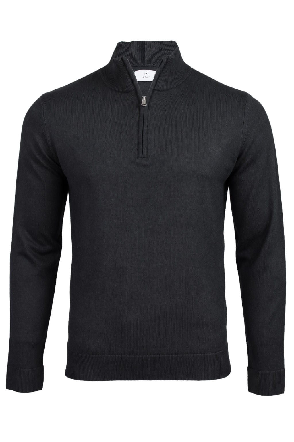 Xact Men's Quarter Zip Jumper, Cashmillon Soft Feel Knitted Pullover