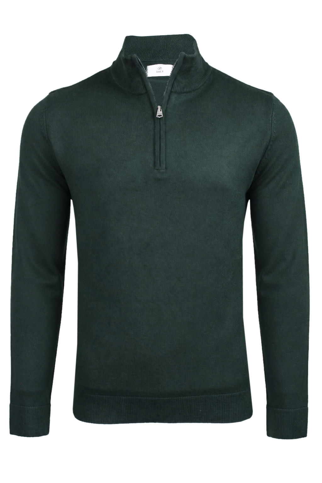 Xact Men's Quarter Zip Jumper, Cashmillon Soft Feel Knitted Pullover