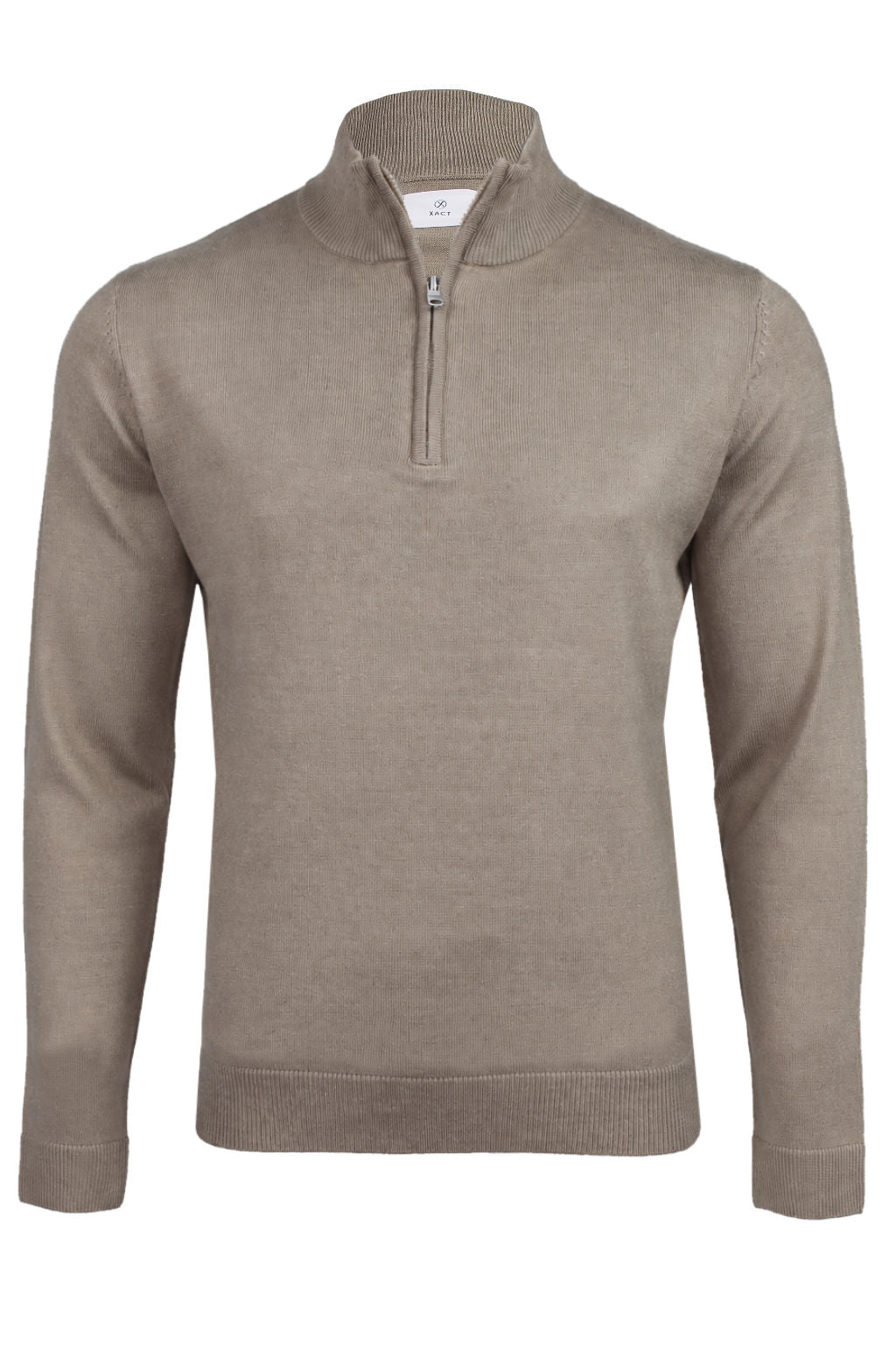 Xact Men's Quarter Zip Jumper, Cashmillon Soft Feel Knitted Pullover