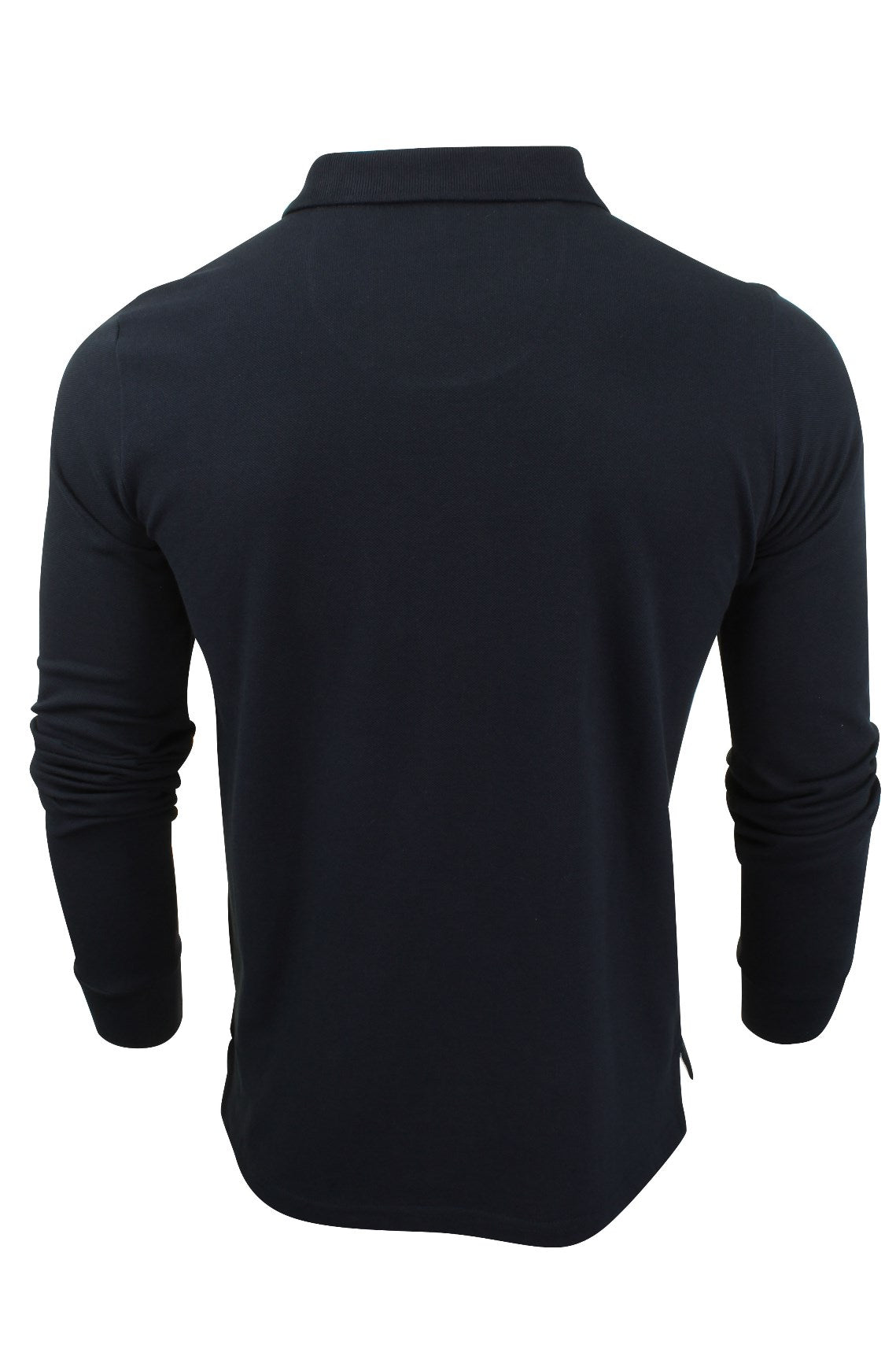 Xact Mens Polo Shirt Casual  Cotton Rich Pique polo Golf Long Sleeved, 03, Xp1001, Dark Navy