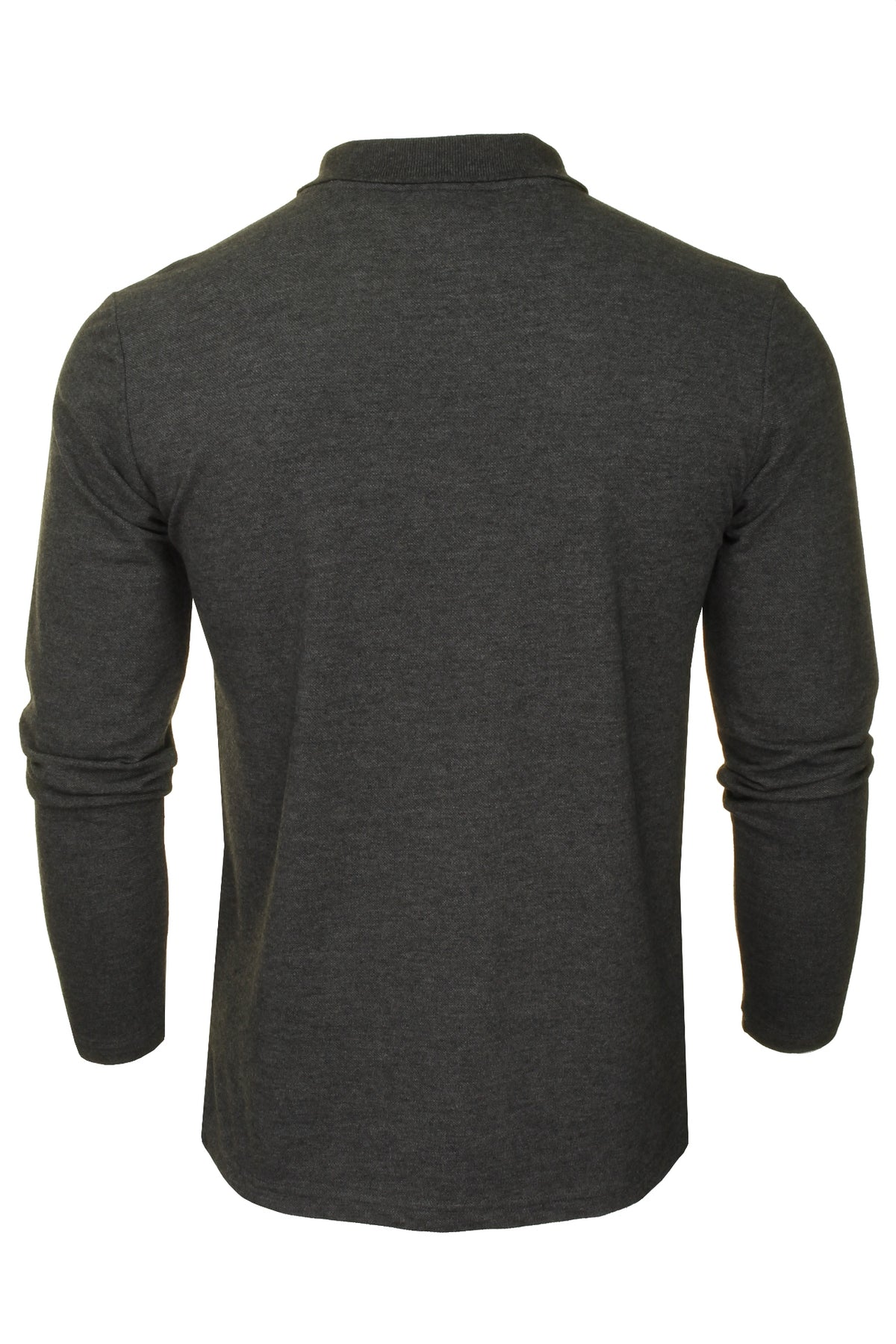 Xact Mens Polo T-Shirt Pique Long Sleeved, 03, XP1003, Charcoal