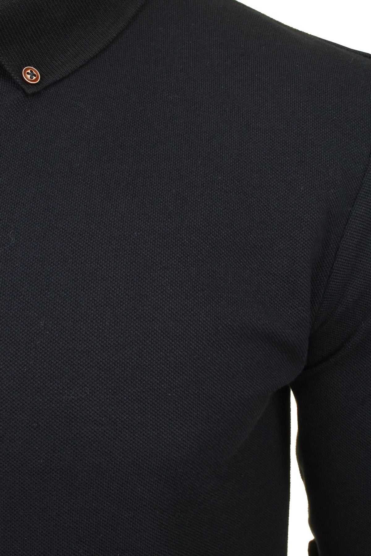 Xact Mens Polo T-Shirt Pique Long Sleeved, 02, XP1003, Dark Navy