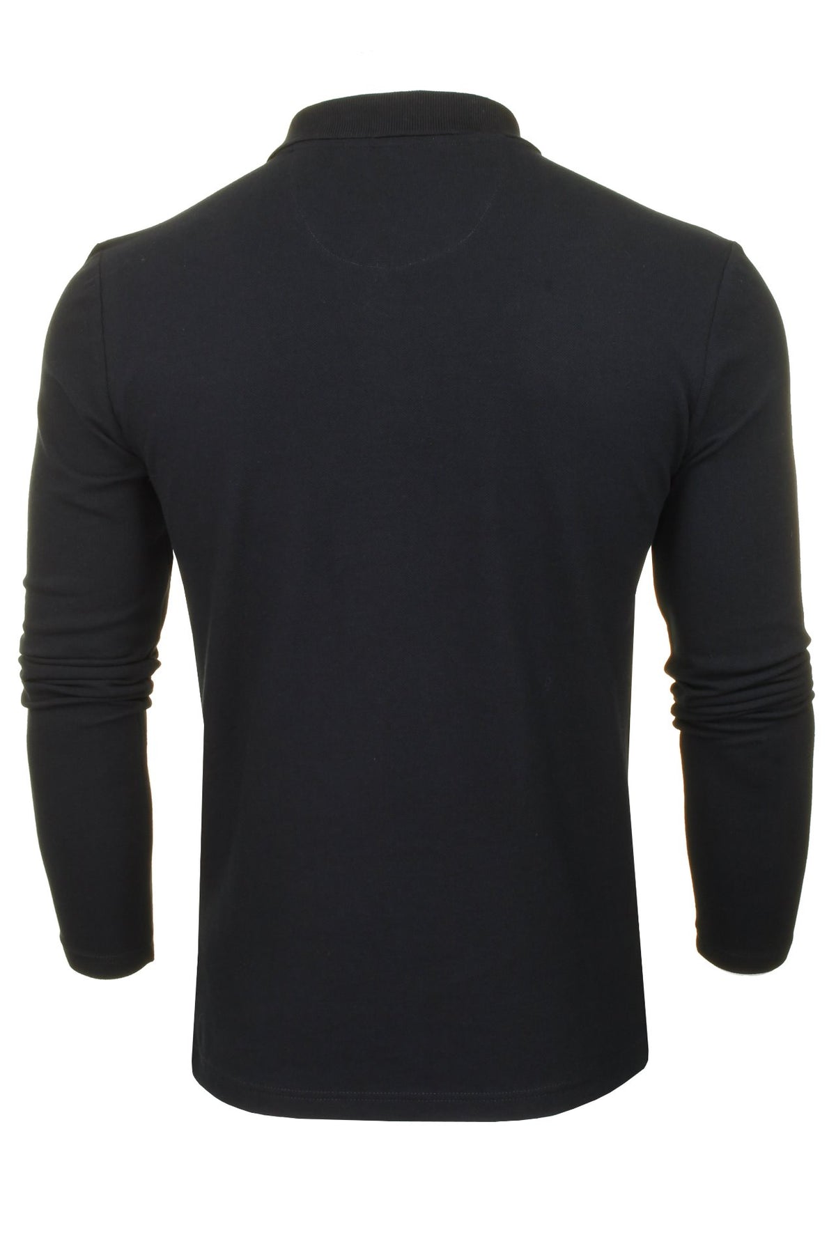 Xact Mens Polo T-Shirt Pique Long Sleeved, 03, XP1003, Dark Navy