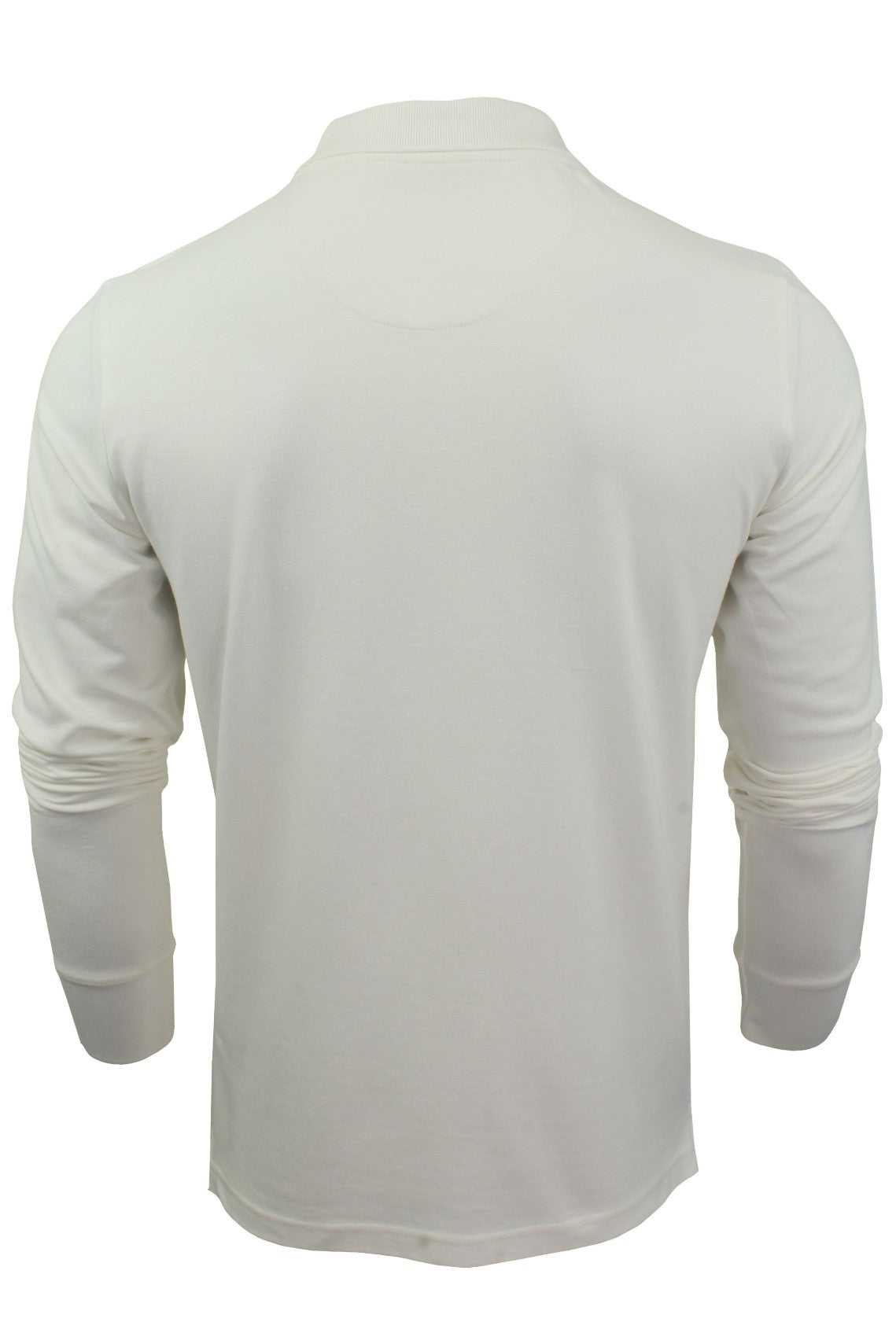Xact Mens Polo T-Shirt Pique Long Sleeved, 03, XP1003, Ecru