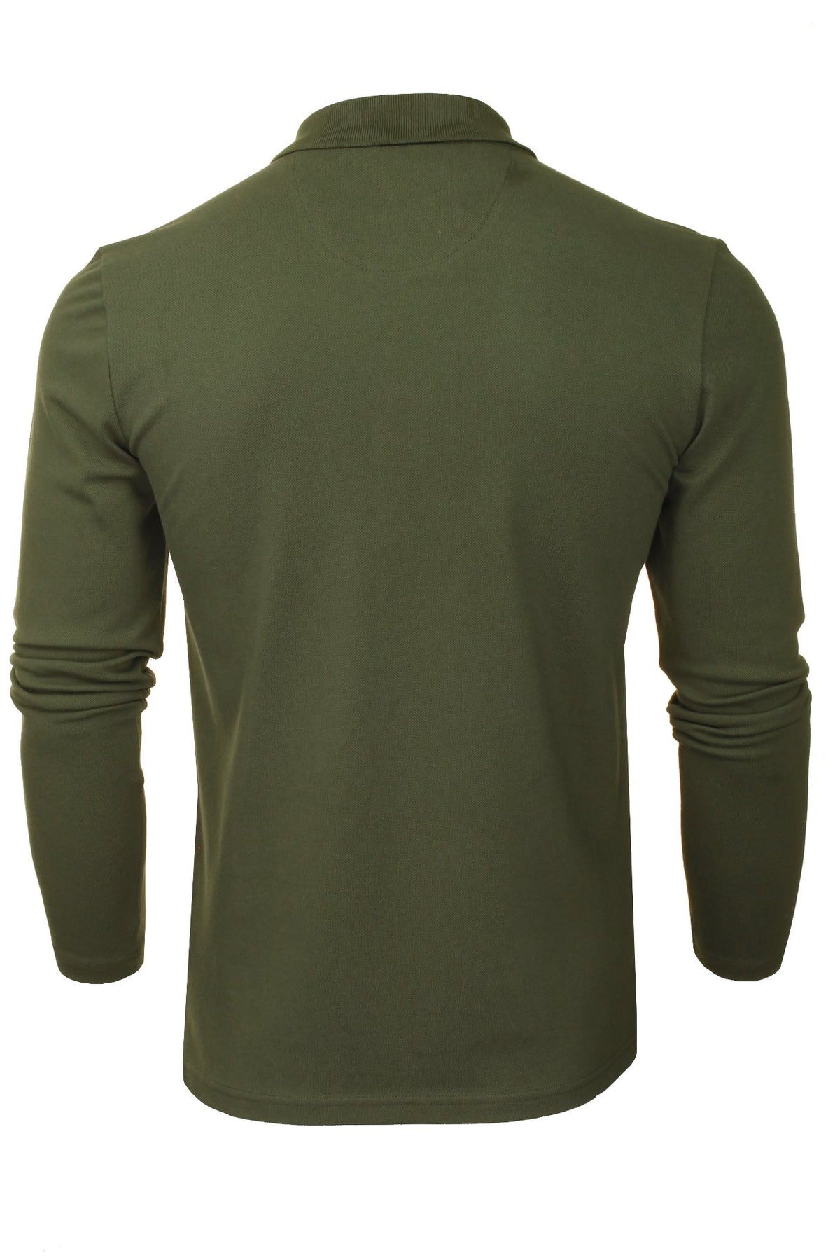 Xact Mens Polo T-Shirt Pique Long Sleeved, 03, XP1003, Khaki