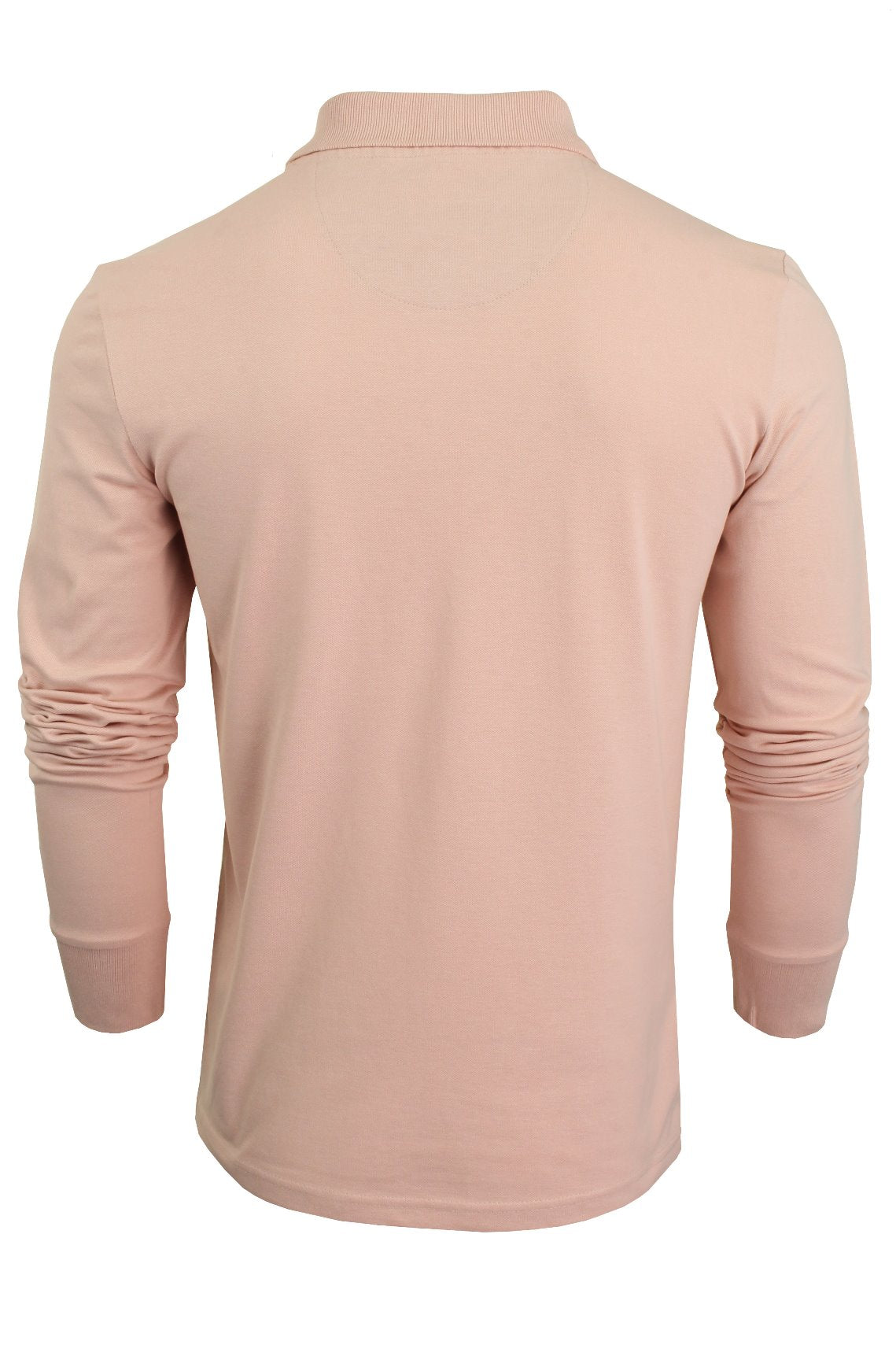 Xact Mens Polo T-Shirt Pique Long Sleeved, 03, XP1003, Summer Pink
