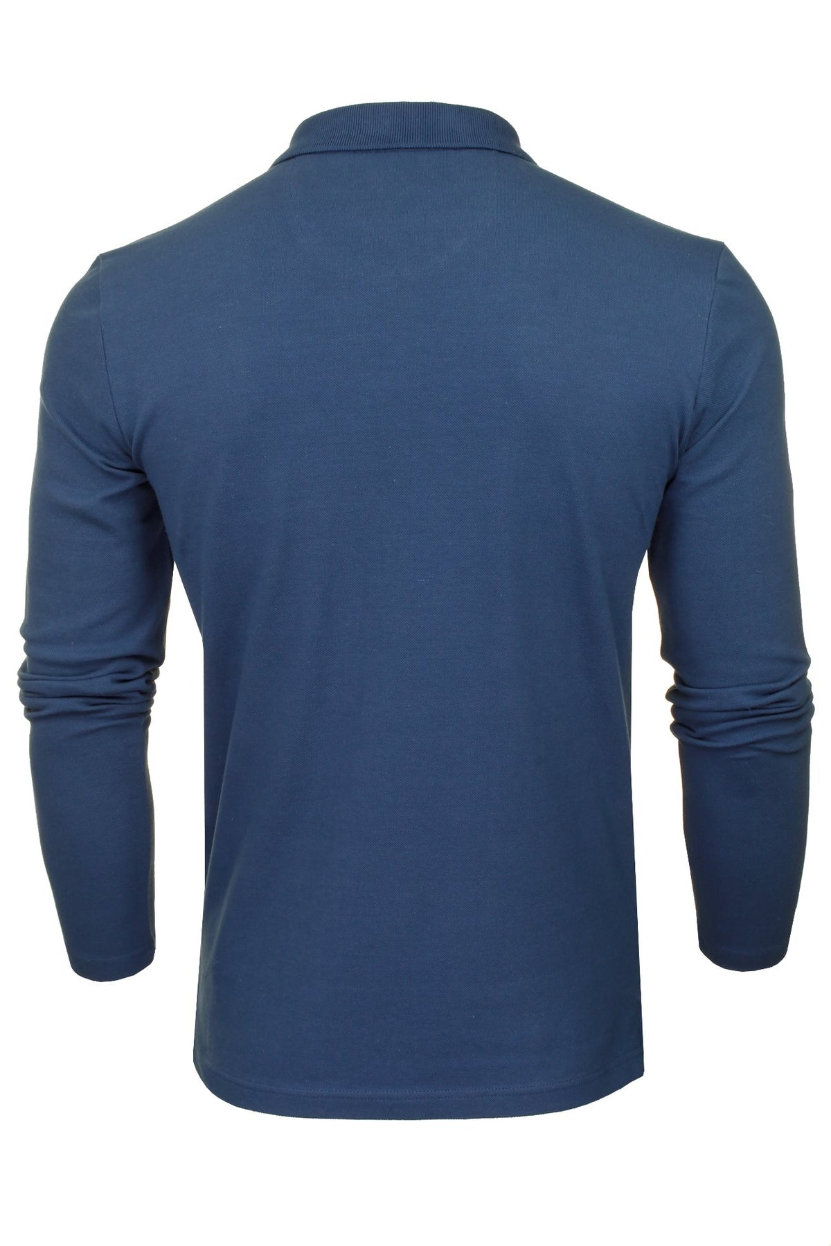 Xact Mens Polo T-Shirt Pique Long Sleeved, 03, XP1003, Vintage Blue