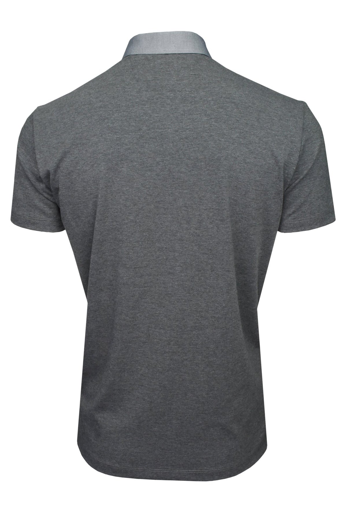 Xact Mens Polo Shirt with Short Sleeves and Button Down Collar, 03, Xp1076, Dark Grey