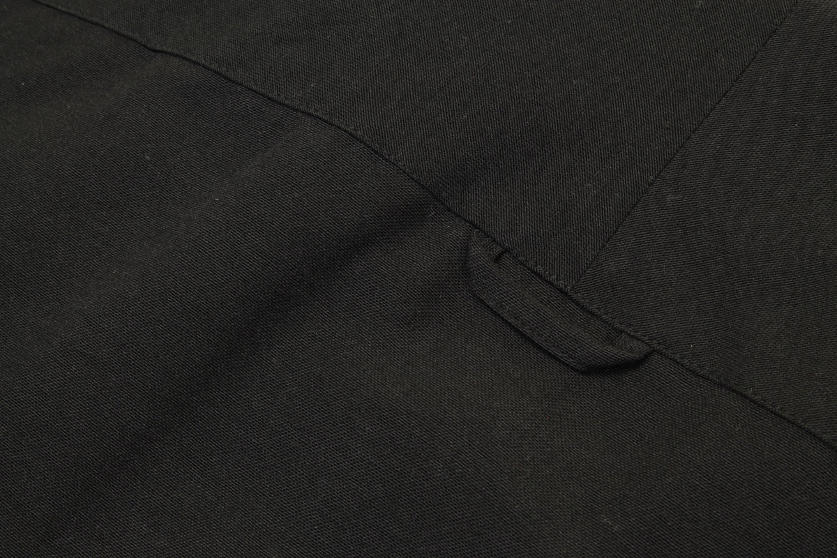 Xact Men's Grandad Collar Oxford Shirt Slim Fit Short Sleeved, 06, Xsh1022, Black