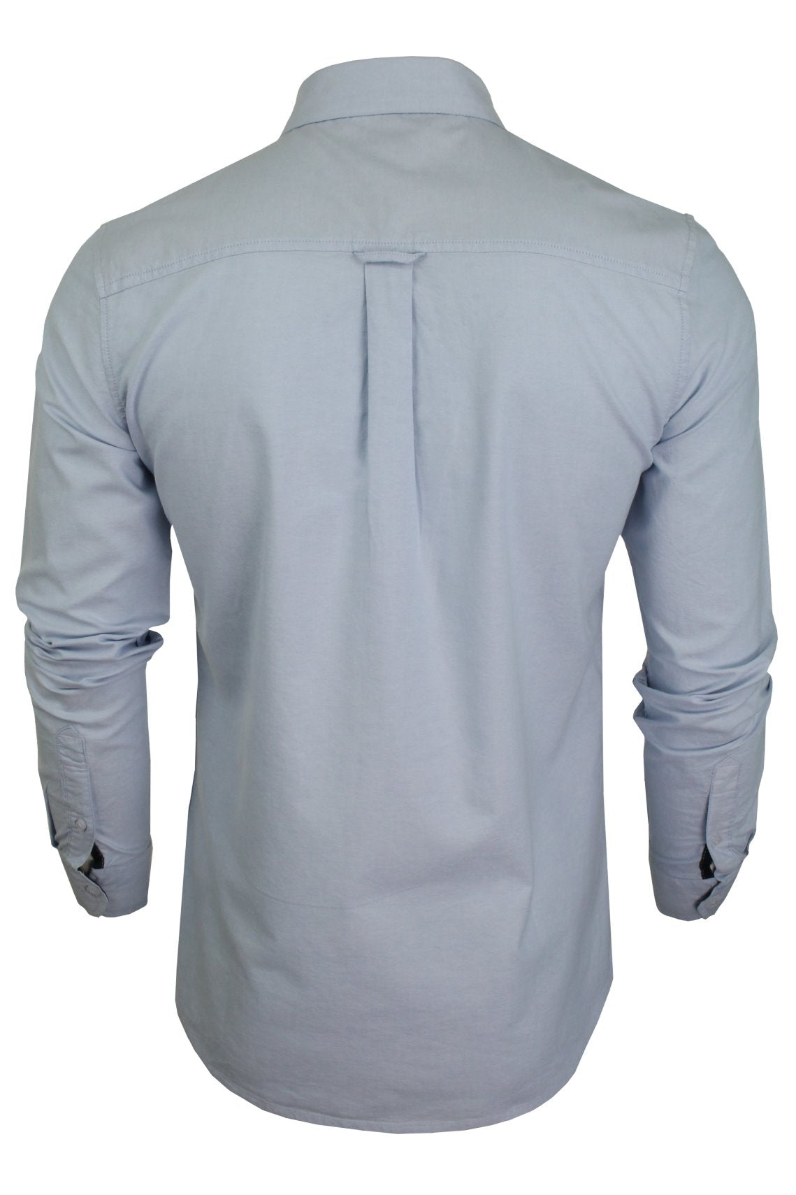 Xact Mens Long Sleeved Button-Down Collar Oxford Shirt, 03, Xsh1033, Blue