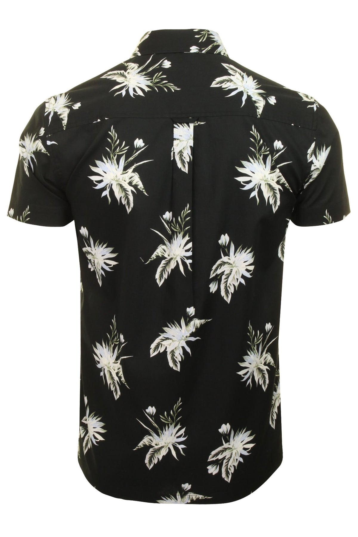 Xact Mens Floral Hawaiian Shirt  Short Sleeved, 03, Xsh1051, Black