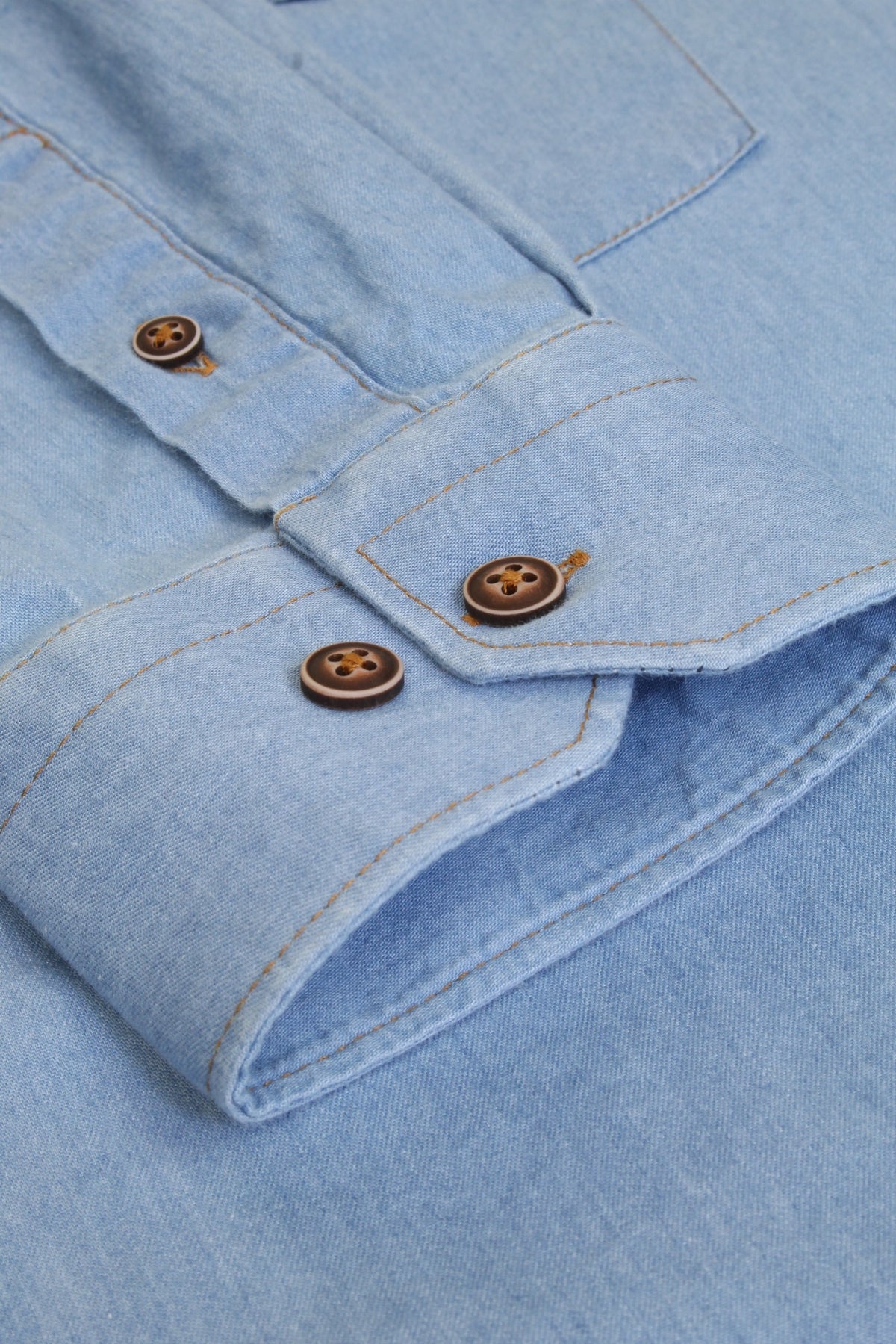 Xact Mens Long Sleeved Denim Shirt - Slim Fit, 05, Xsh1074, Blue