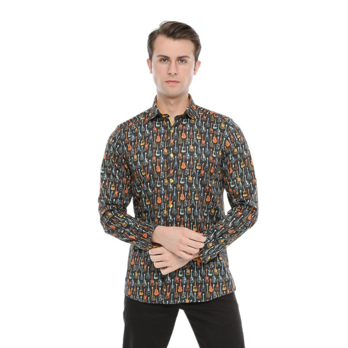 guitar pattern shirt