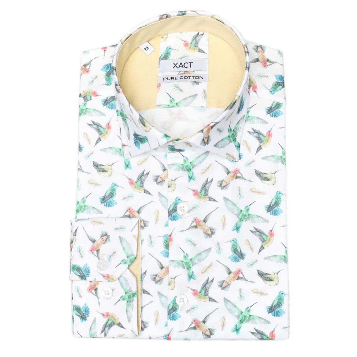 Xact Men's Hummingbird Print Long Sleeved Shirt, Regular Fit – Eon