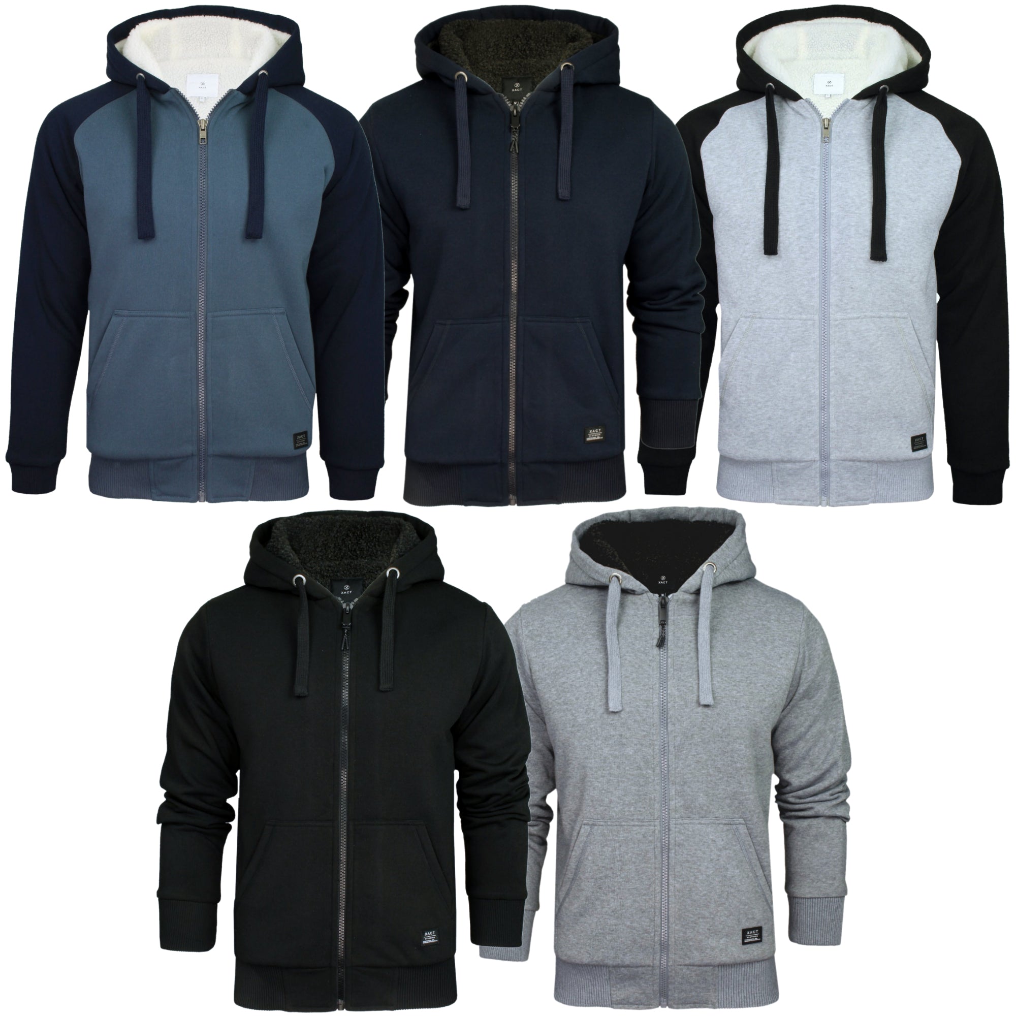 Pile lined sweat full zip hoodie on sale