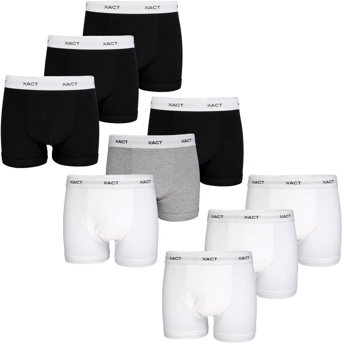 Xact Mens Cotton Stretch Boxer Shorts/ Trunks (3 Pack), 01, XU1061
