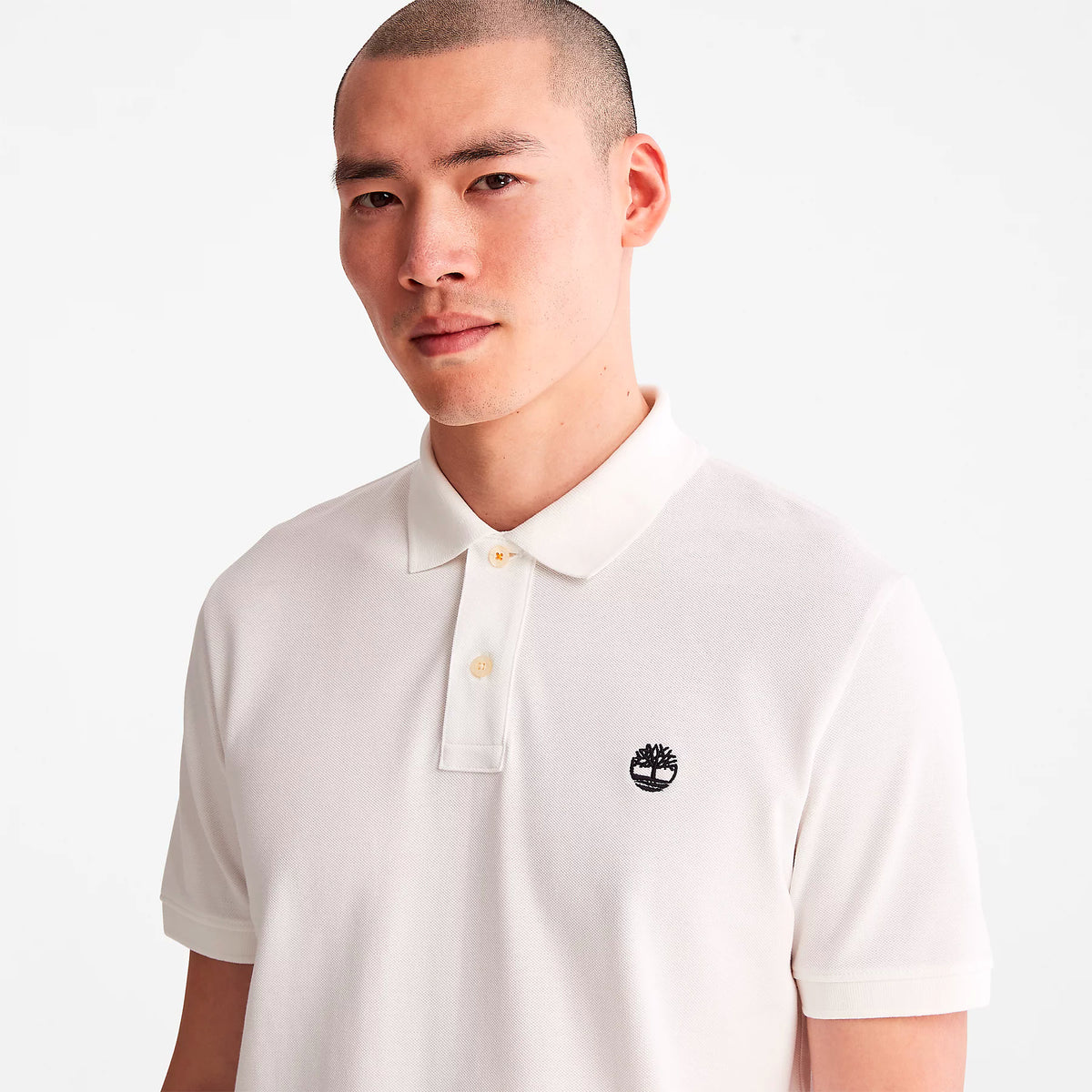 Timberland Mens Millers River Pique Polo T-Shirt - Short Sleeved, 05, Tb0A26N4, #colour_White
