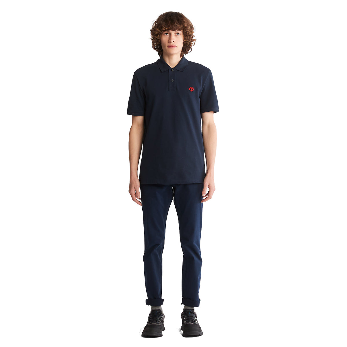 Timberland Mens Millers River Pique Polo T-Shirt - Short Sleeved, 03, Tb0A26N4, #colour_Dark Sapphire