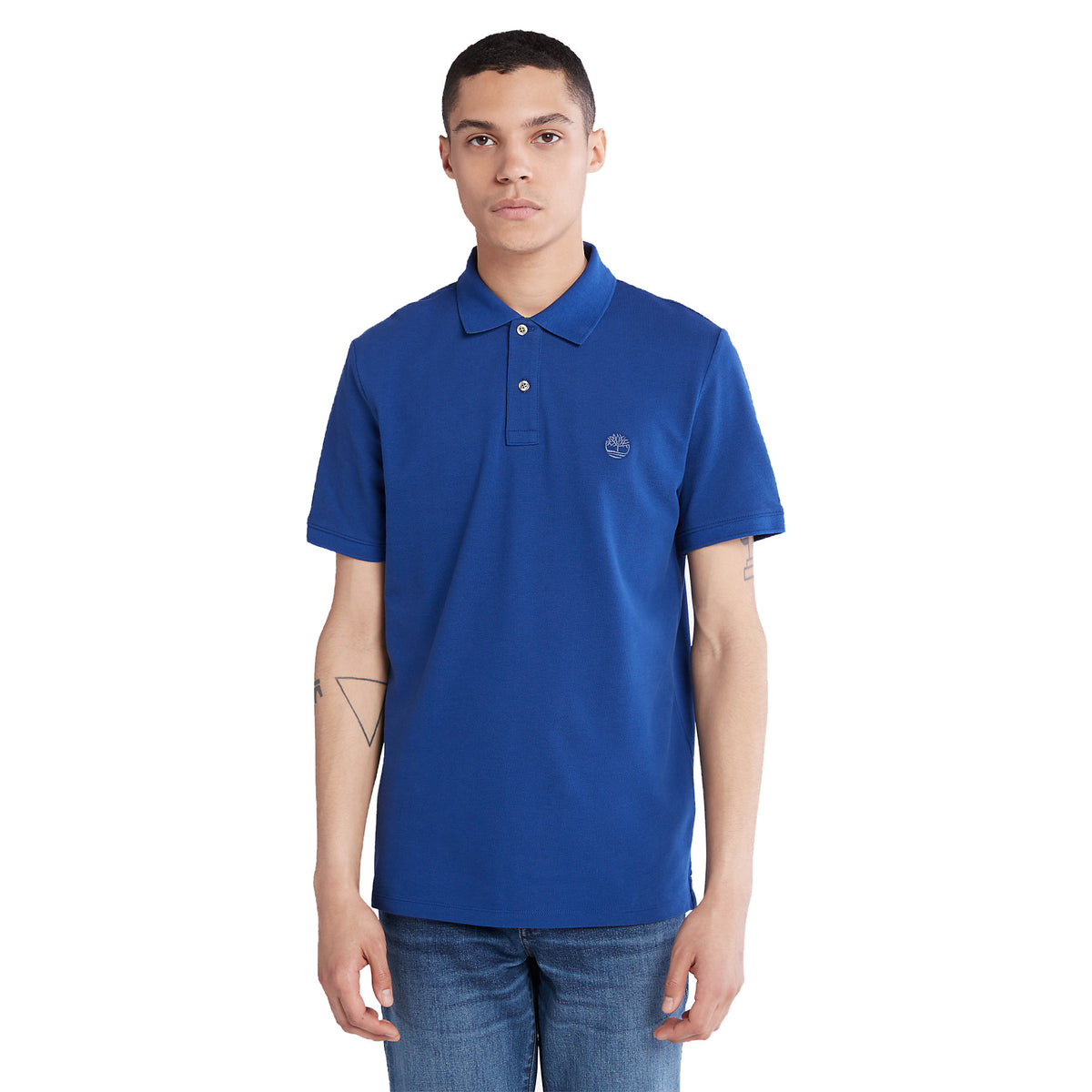 Timberland Mens Millers River Pique Polo T-Shirt - Short Sleeved, 01, Tb0A26N4, #colour_Bellwether Blue