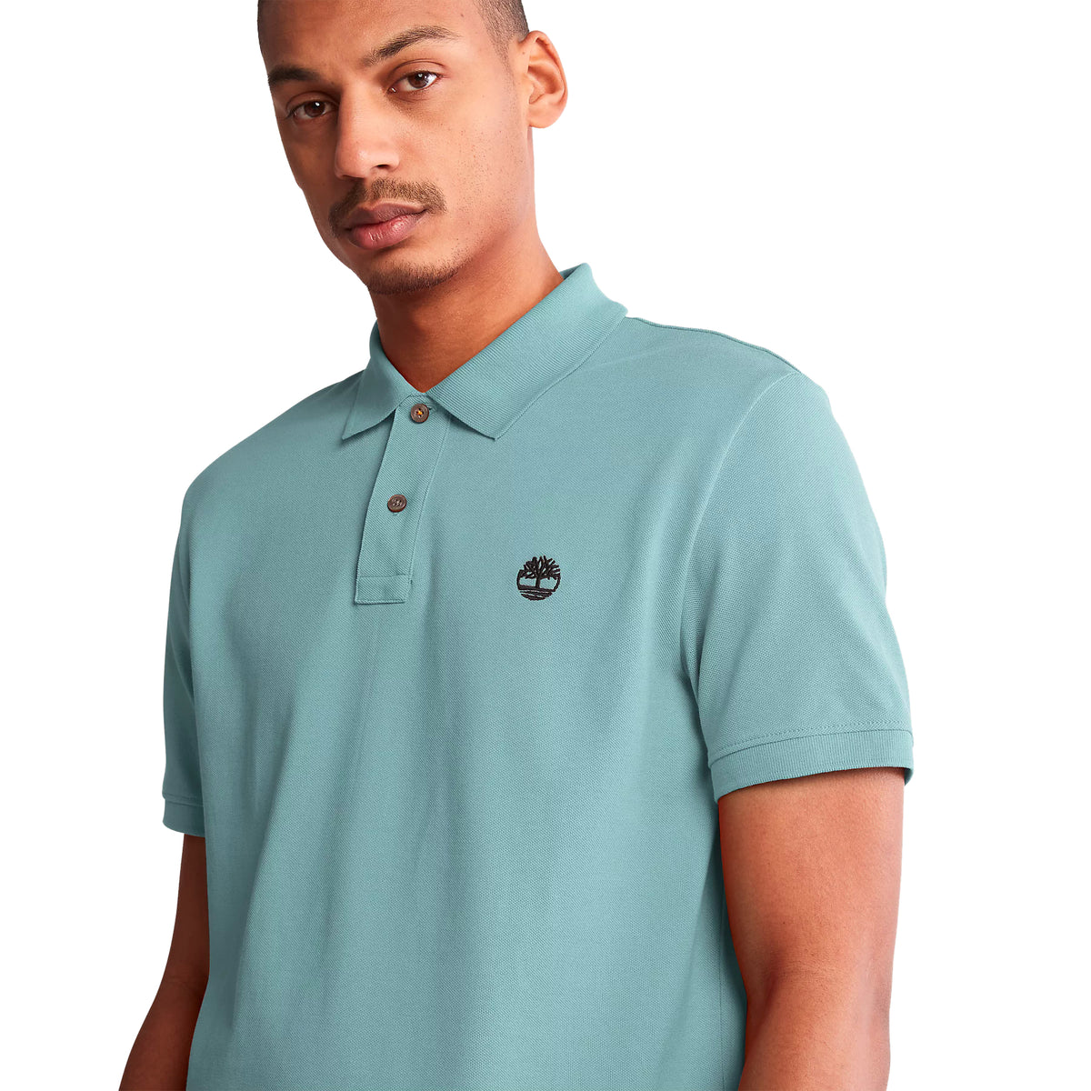 Timberland Mens Millers River Pique Polo T-Shirt - Short Sleeved, 05, Tb0A26N4, #colour_Mineral Blue