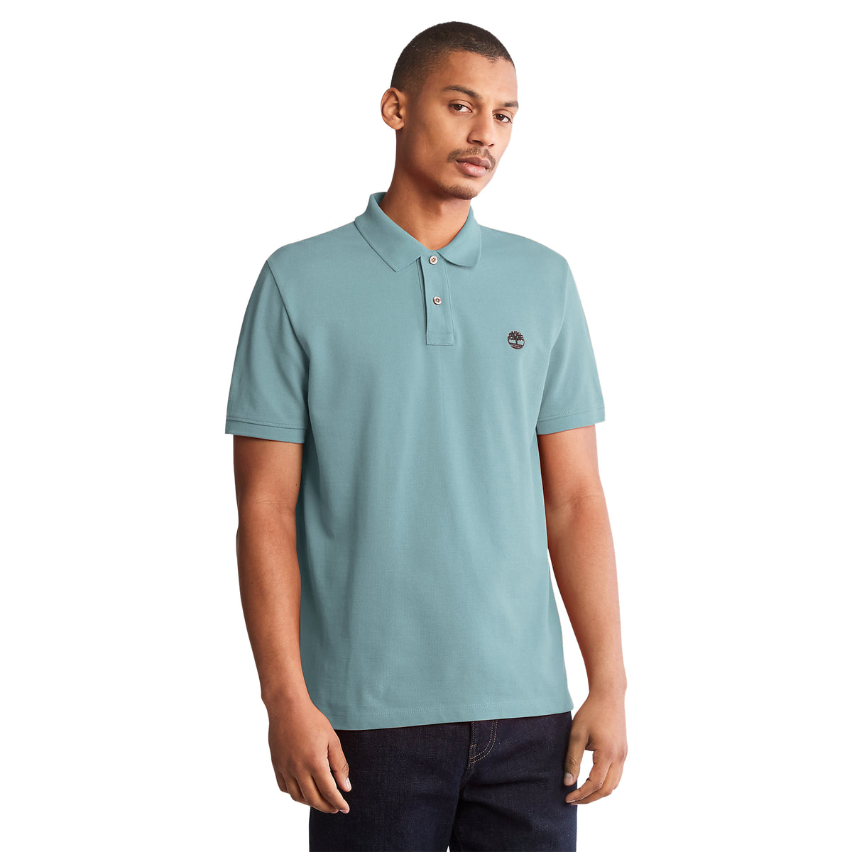 Timberland Mens Millers River Pique Polo T-Shirt - Short Sleeved, 01, Tb0A26N4, #colour_Mineral Blue